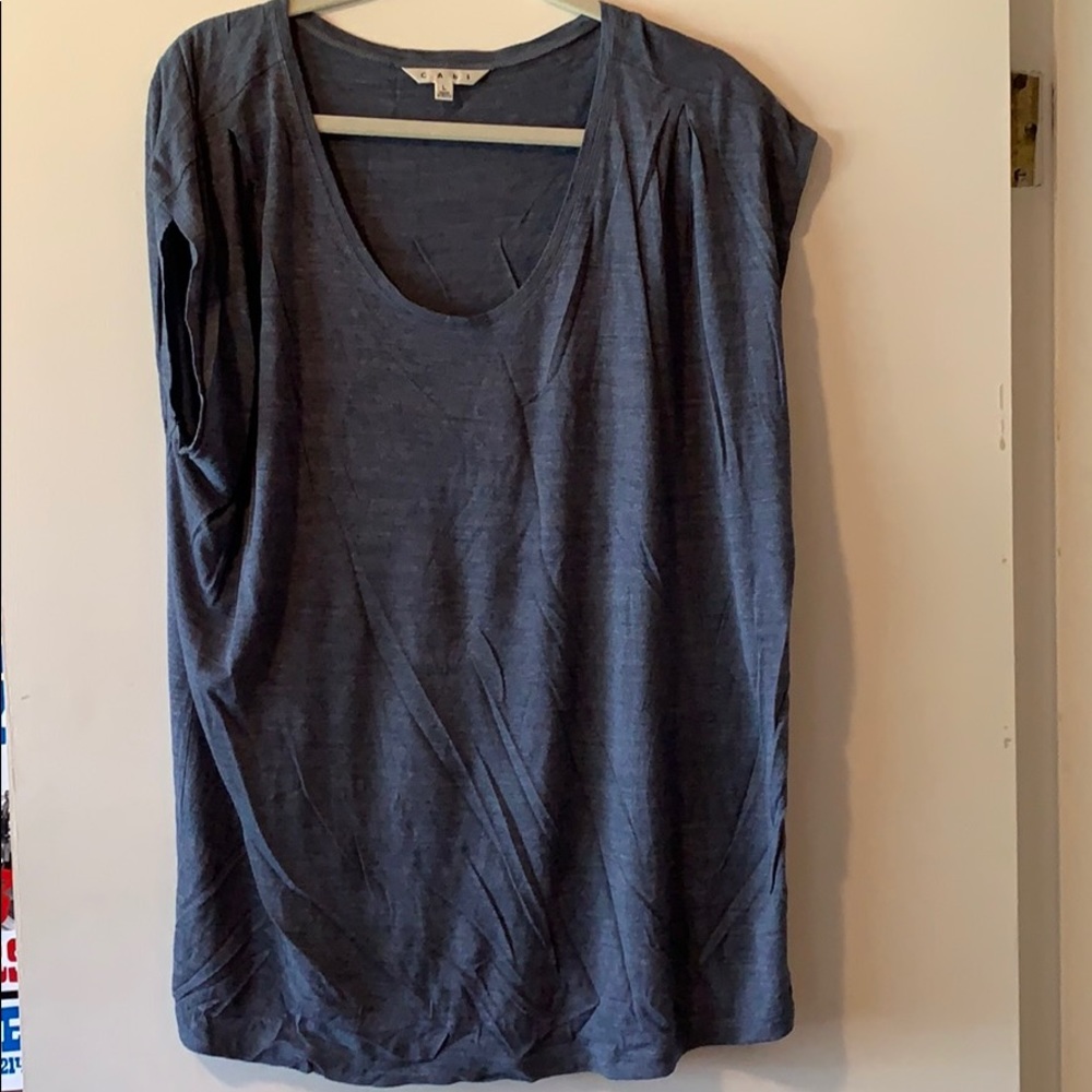 Cabi U-Neck Indigo Tee View 2